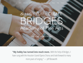 bridgesfinearts.org screenshot