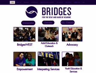 bridgesfordeafandhh.org screenshot