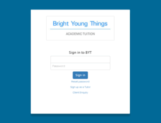 brightyoungthings.tutorcruncher.com screenshot