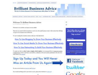 brilliantbusinessadvice.com screenshot