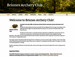 brionesarchery.org screenshot