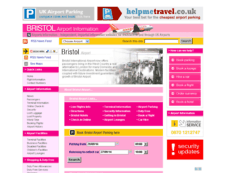 bristolairportinformation.co.uk screenshot