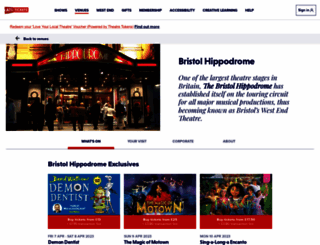 bristolhippodrome.org.uk screenshot
