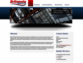 britannia-adhesives.co.uk screenshot
