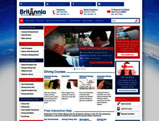 britannia-driving-school.co.uk screenshot