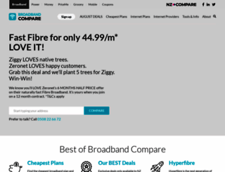 broadbandcompare.co.nz screenshot