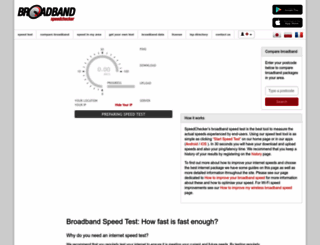 broadbandspeedchecker.co.uk screenshot