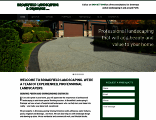 broadfieldlandscaping.com.au screenshot