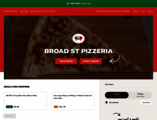 broadstpizzeriamenu.com screenshot