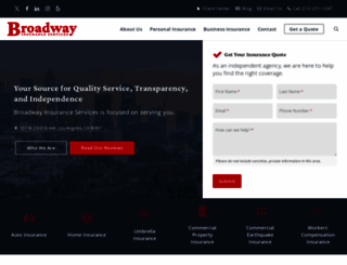 broadwayinsurance.agency screenshot