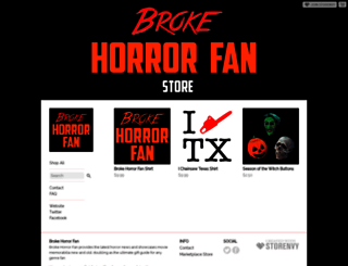 brokehorrorfan.storenvy.com screenshot