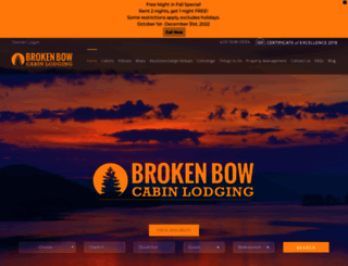 brokenbowcabinlodging.com screenshot