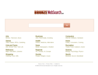 bronzewebsearch.com screenshot
