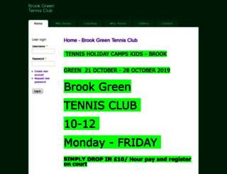 brookgreentennisclub.com screenshot