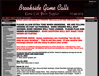 brooksidegamecalls.com screenshot