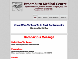 broomburnmedicalcentre.co.uk screenshot