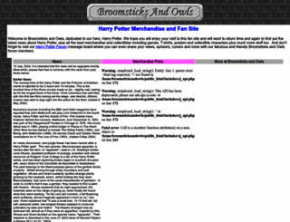 broomsticksandowls.com screenshot