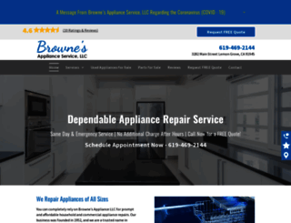 brownesappliance.com screenshot