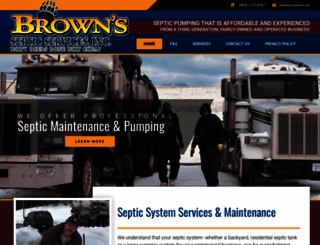 brownssepticservices.com screenshot