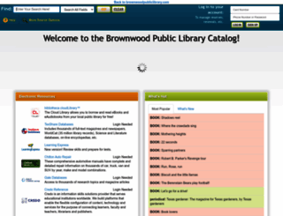 brownwood.biblionix.com screenshot