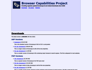 browscap.org screenshot