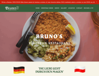 brunoseuropeanrestaurant.com screenshot