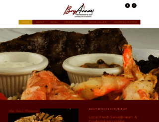 bryannasrestaurant.com screenshot