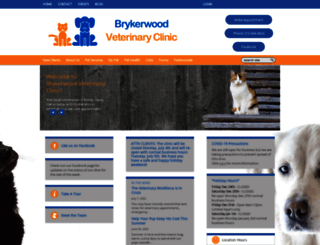 brykerwoodvetclinic.com screenshot