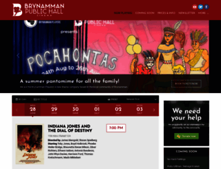 brynammancinema.org screenshot