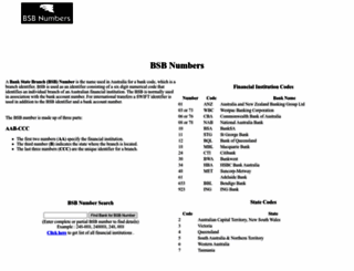bsb-numbers.com screenshot
