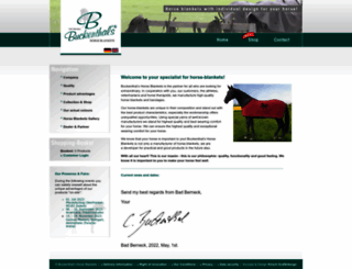 buckenthals-horse-blankets.com screenshot