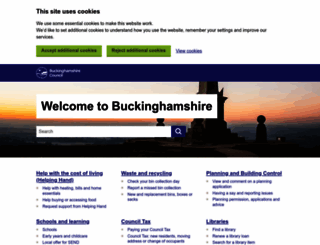 buckinghamshire.gov.uk screenshot