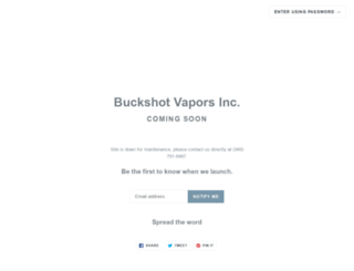 buckshotvapors.com screenshot