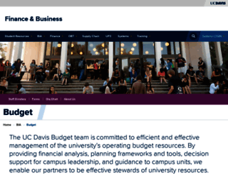 budget.ucdavis.edu screenshot