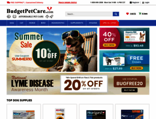 budgetpetcare.com screenshot