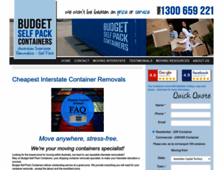 budgetselfpackcontainers.com.au screenshot