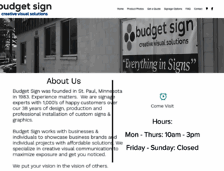 budgetsignshop.com screenshot