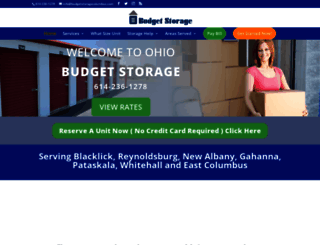 budgetstoragecolumbus.com screenshot