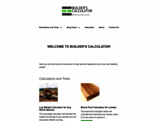 builderscalculator.com screenshot