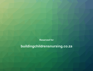 buildingchildrensnursing.co.za screenshot