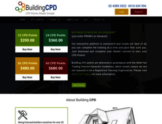 buildingcpd.com.au screenshot