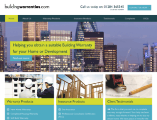 buildingwarranties.com screenshot
