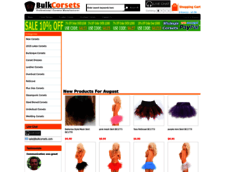 bulkcorsets.com screenshot