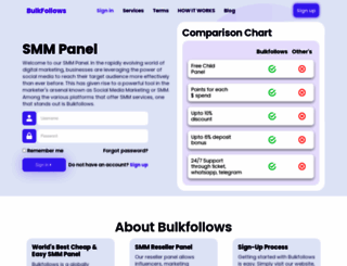 bulkfollows.com screenshot