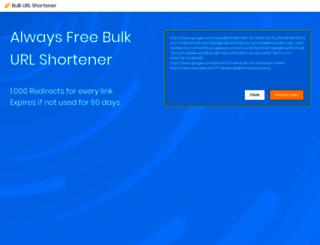 bulkurlshortener.com screenshot