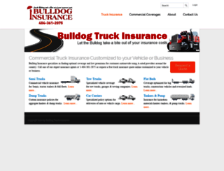 bulldogtruckinsurance.com screenshot