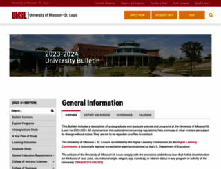 bulletin.umsl.edu screenshot