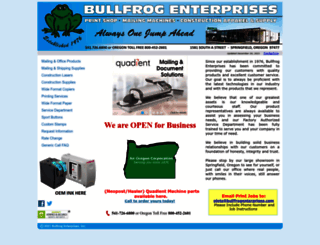 bullfrogenterprises.com screenshot