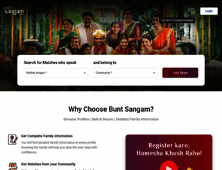 bunt.sangam.com screenshot