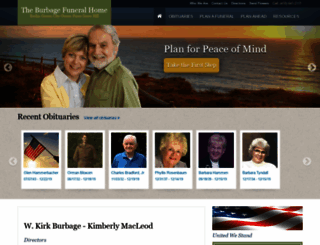 burbagefuneralhome.com screenshot